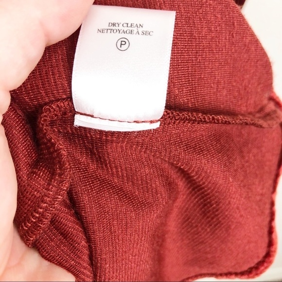 A.L.C. Marcel Ruched Velvet Long Sleeve Mini Dress Sumac Red Cocktail Party - Picture 6 of 10